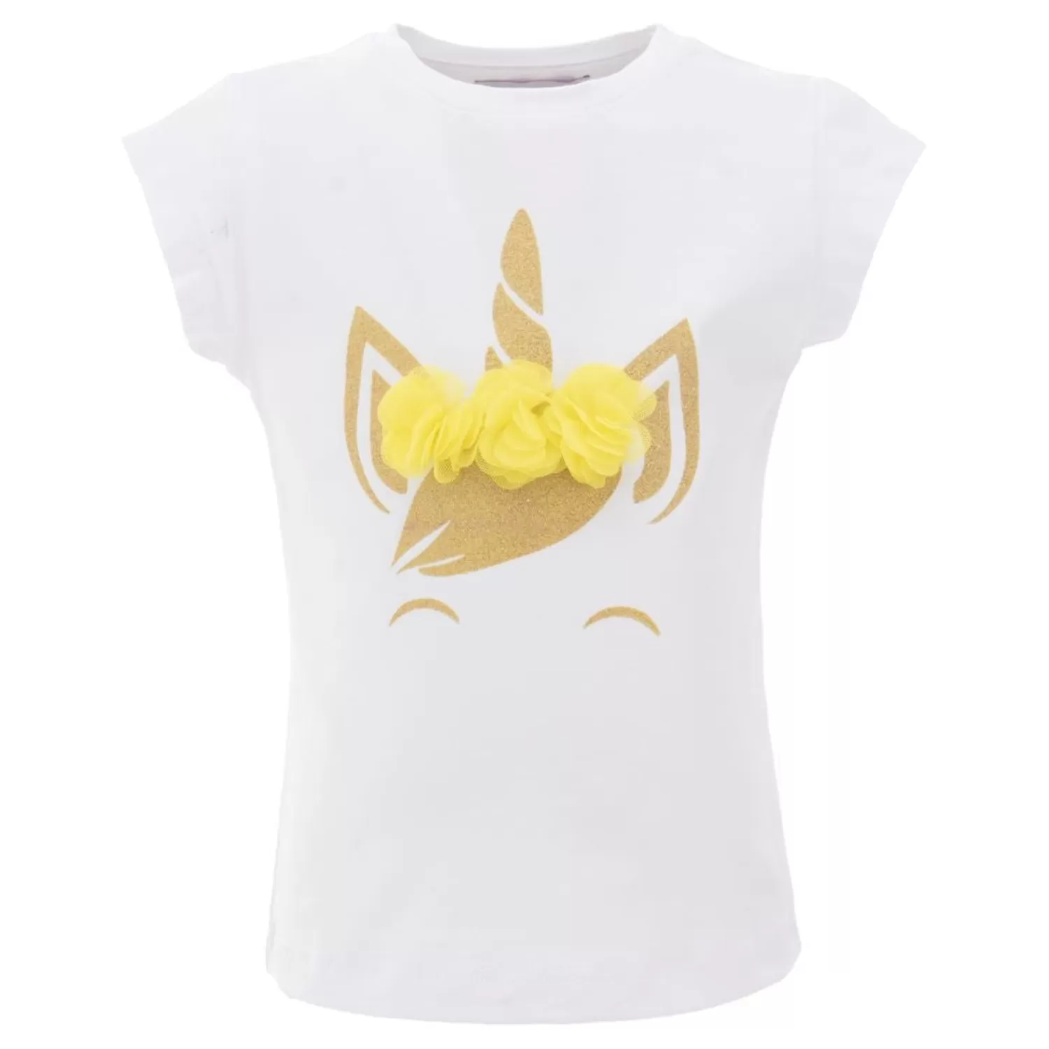 T-Shirts^Mimi Tutu Yellow Tulle Unicorn T-Shirt White