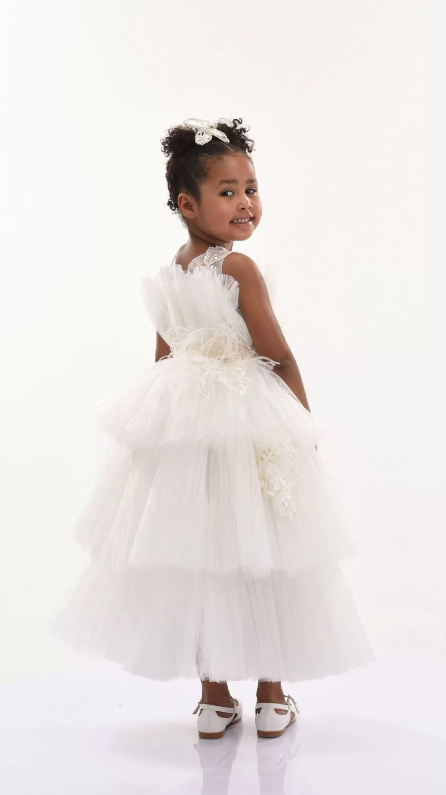 Dresses^Tulleen Zayante Tiered Dress White