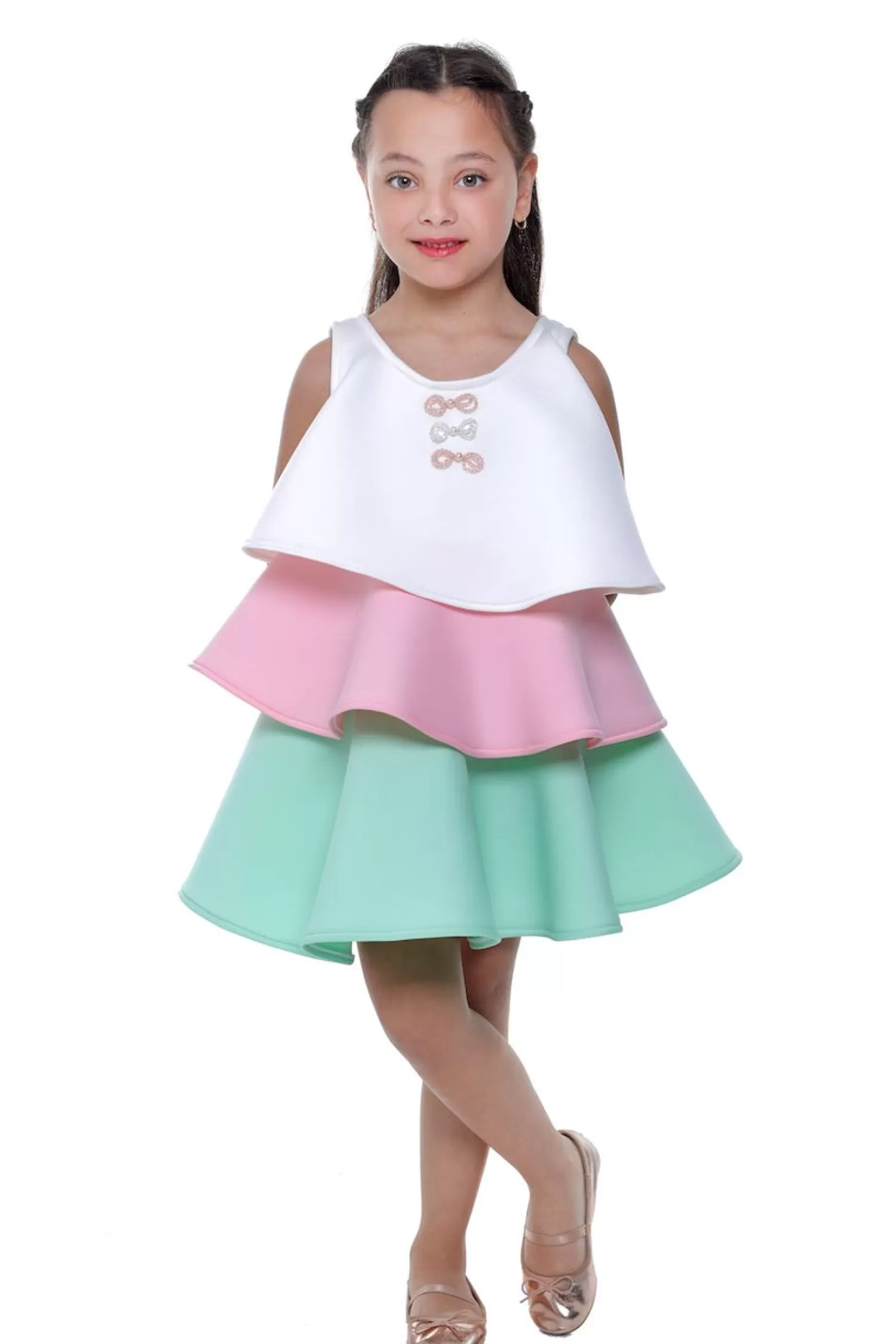 Baby^Mimi Tutu Zoe Tiered Dress Multi